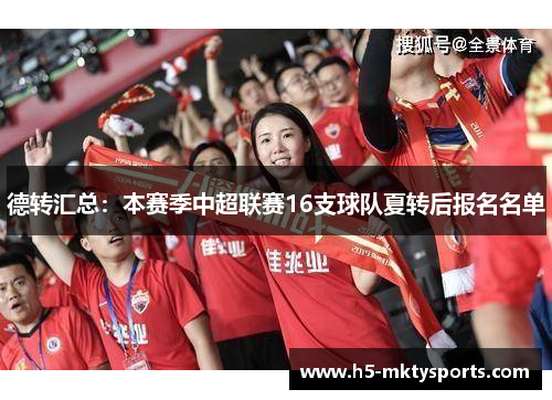 德转汇总：本赛季中超联赛16支球队夏转后报名名单